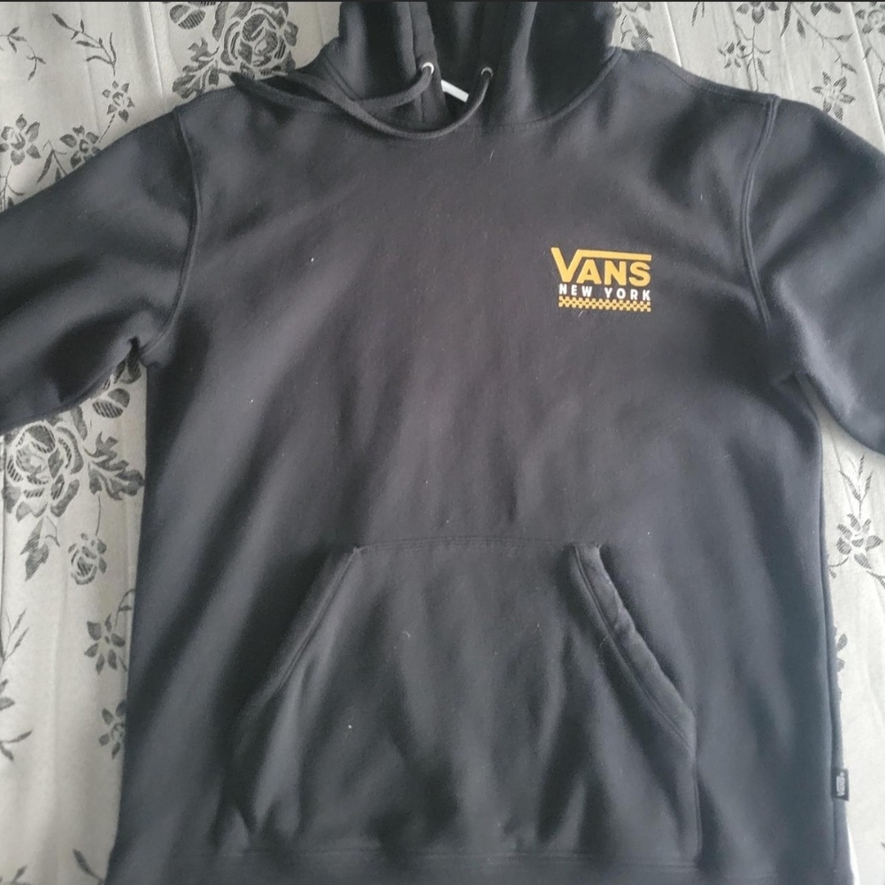 Vans Black Hoodie with Yellow Logo
